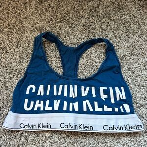 Calvin Klein Teal and White Sports Bra